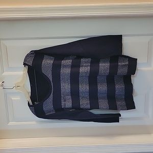 Navy and grey sparkle sweater medium